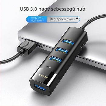 USB 3.0 négyportos hub hosszú kialakítású USB bővítő-dokk, 5 Gbps