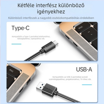 USB 3.0 négyportos hub hosszú kialakítású USB bővítő-dokk, 5 Gbps