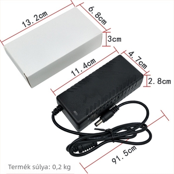 12V 5A kapcsolóüzemű tápegység, 60W
