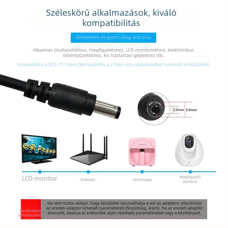 12V 5A kapcsolóüzemű tápegység, 60W