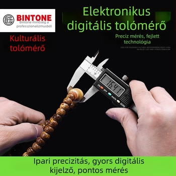 Elektronikus digitális tolómérő, nagy kijelzővel jade karkötő belső és külső átmérőjének mérésére