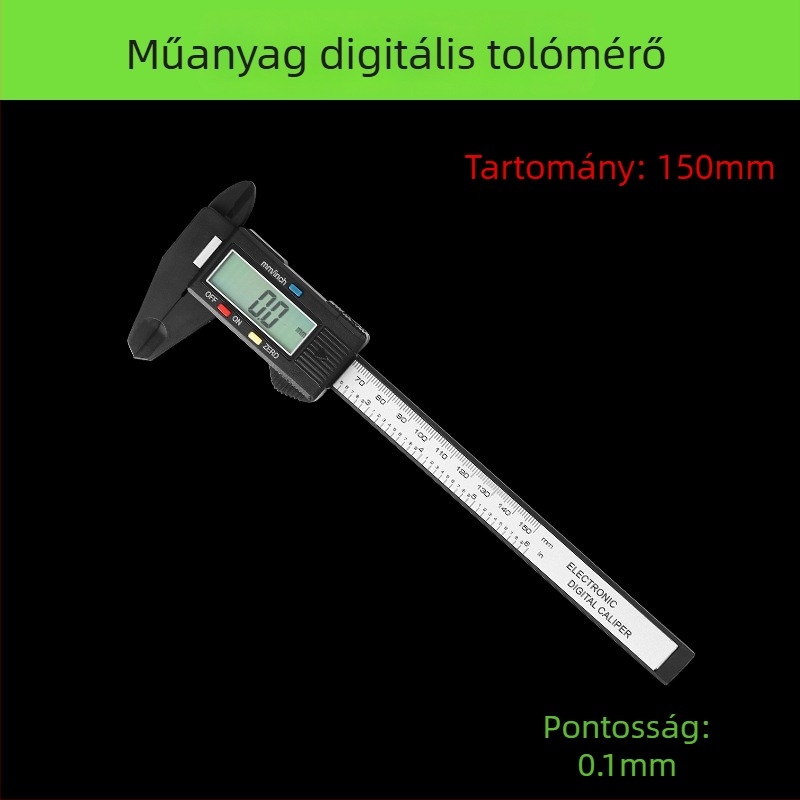Elektronikus digitális tolómérő, nagy kijelzővel jade karkötő belső és külső átmérőjének mérésére