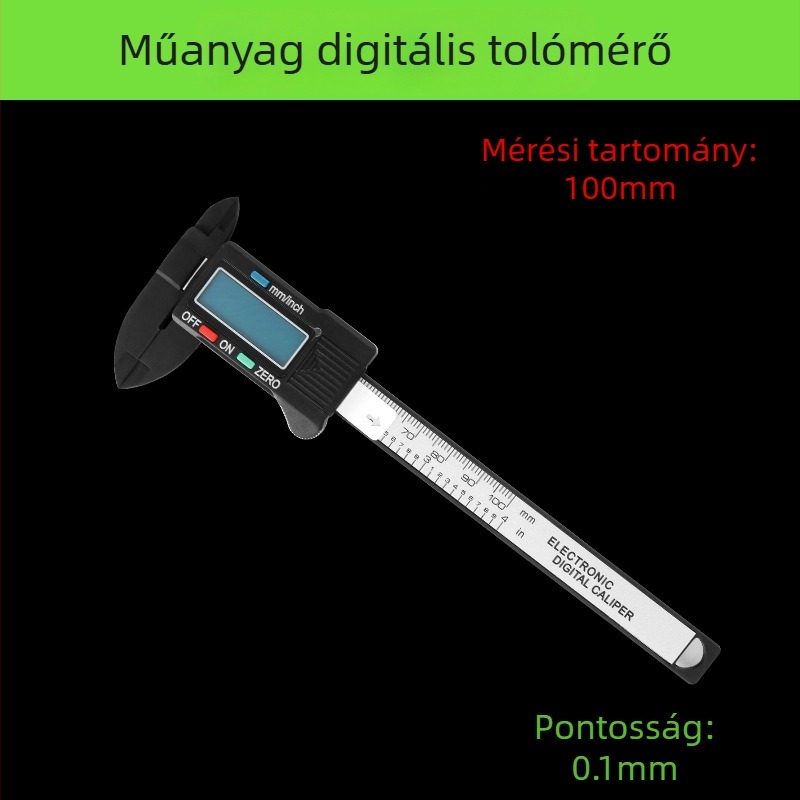 Elektronikus digitális tolómérő, nagy kijelzővel jade karkötő belső és külső átmérőjének mérésére