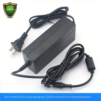 12V 5A DC stabilizált tápegység LED/LCD monitorokhoz intelligens feszültségszabályozással