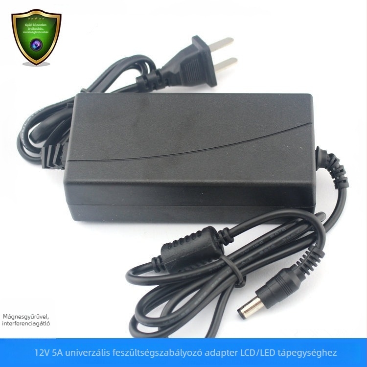 12V 5A DC stabilizált tápegység LED/LCD monitorokhoz intelligens feszültségszabályozással