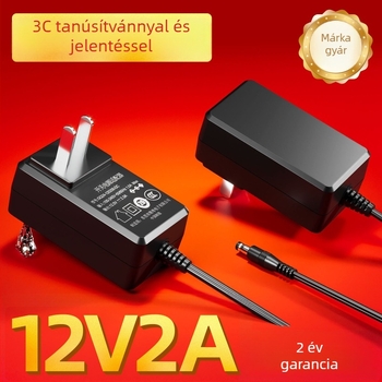 12V 2A és 24V 1A tápegység-adapterek, CCC tanúsítvánnyal, monitorhoz és szépségápolási eszközhöz