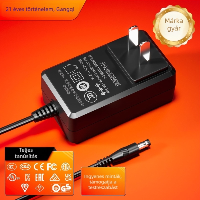 12V 2A és 24V 1A tápegység-adapterek, CCC tanúsítvánnyal, monitorhoz és szépségápolási eszközhöz