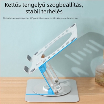 2026-os új modell asztali laptop-tartó, állítható magassággal és 360°-os forgással, szénacélból