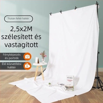 Átlátszatlan, megerősített egyszínű hátterű vászon fényképezéshez, portrékhoz és csendélethez, háttér élő közvetítésekhez.