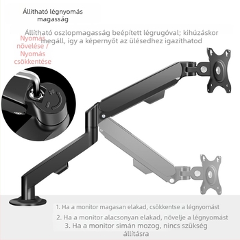 Jianleji állítható monitorkar, fúrás nélküli asztali tartó