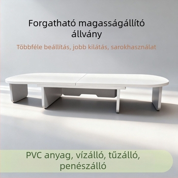 Állítható monitorállvány két polccal, sarokpolccal és emelő kijelzőtartó