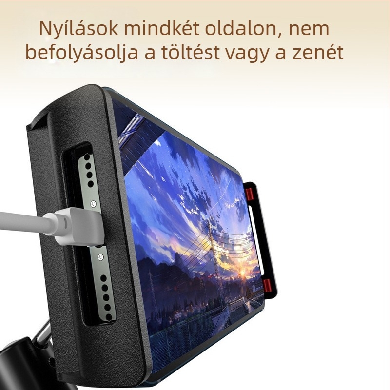 Kantileveres telefon- és tabletatartó, univerzális asztali/éjjeli tartó, fém, rezgéscsillapító stabilizátor streaminghez