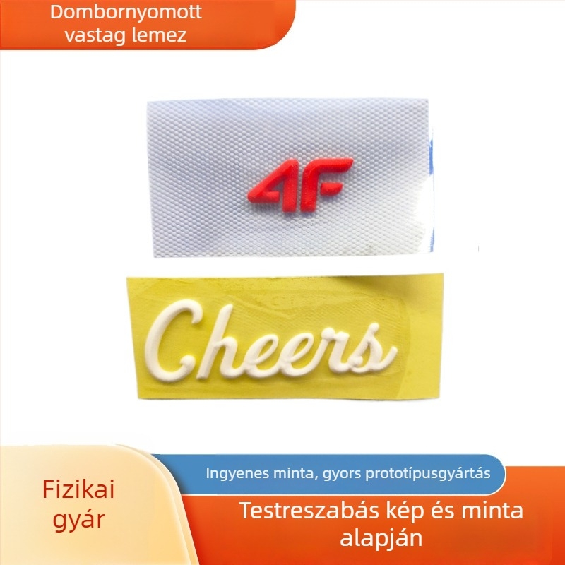 Szövött szalaggal nyomtatott, vastag szilikon hőátviteli címke, táskákhoz és poggyászhoz, logónyomtatás