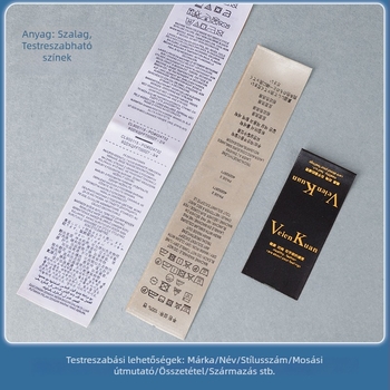 Mosható címkék textil szalagból