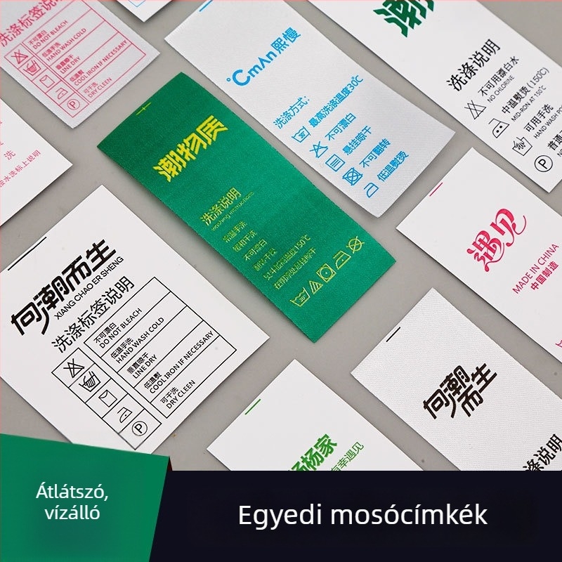 Mosható címkék textil szalagból