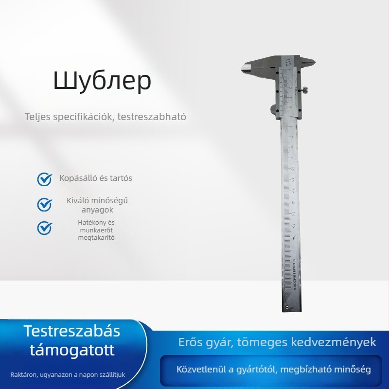 Vernier tolómérő 0–150 mm precíz mérésekhez