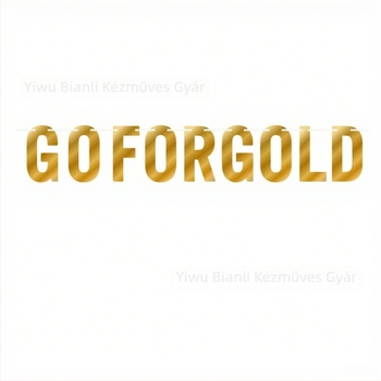 GO FOR GOLD betűs banner, arany tükrös PET kartonból