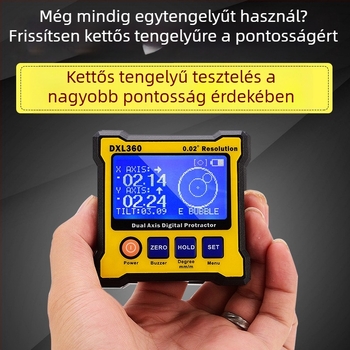 DXL360 két-tengelyes digitális szint és dőlésszögmérő mágneses alapú
