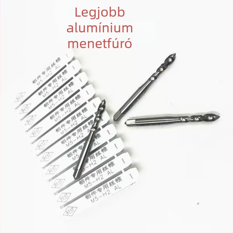 BEST Spirálos menetfúró alumínium alkatrészekhez, forgácsmentes, kétélű hornyolat, M2–M12