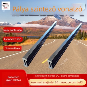 Vasúti sín szintbeállító vonalzó építéshez és karbantartáshoz, stabil, 1 m hosszú