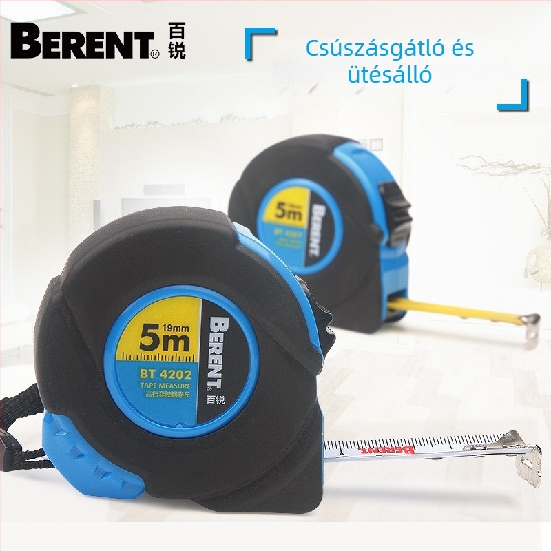 Bairui nagy pontosságú acél mérőszalag, 3m/5m/7.5m/10m, méter és hüvelyk, dobozos
