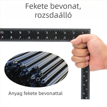 Vastagított ötvözet acélból készült derékszögmérő, L-formájú, 90°, asztalos derékszög, 400×600 mm, nagy precizitás