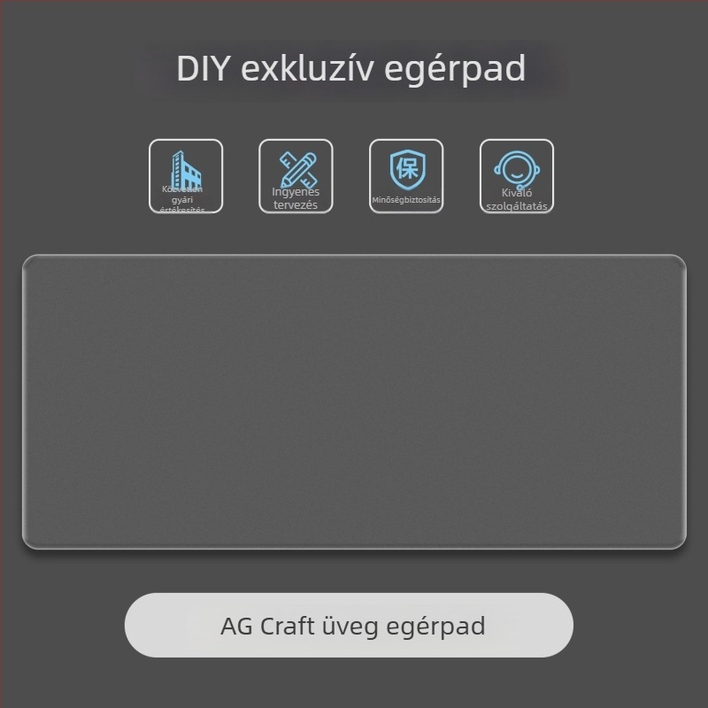 Testreszabható logóval ellátott egérpad, csúszásmentes és kopásálló, extránagy asztali alátét irodai és játékos használatra – több méretben