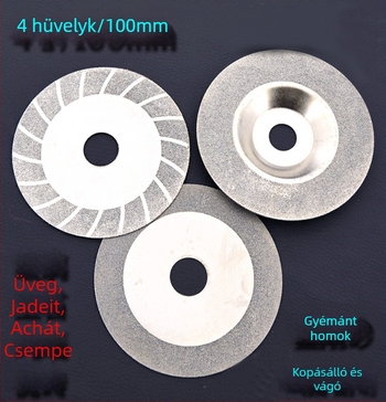100 mm-es gyémánt vágókorong üveghez, 4 hüvelykes