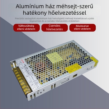 LRS sorozat kapcsolóüzemű tápegység, 12V/24V, nagy teljesítmény, 60–550W állítható kimenet