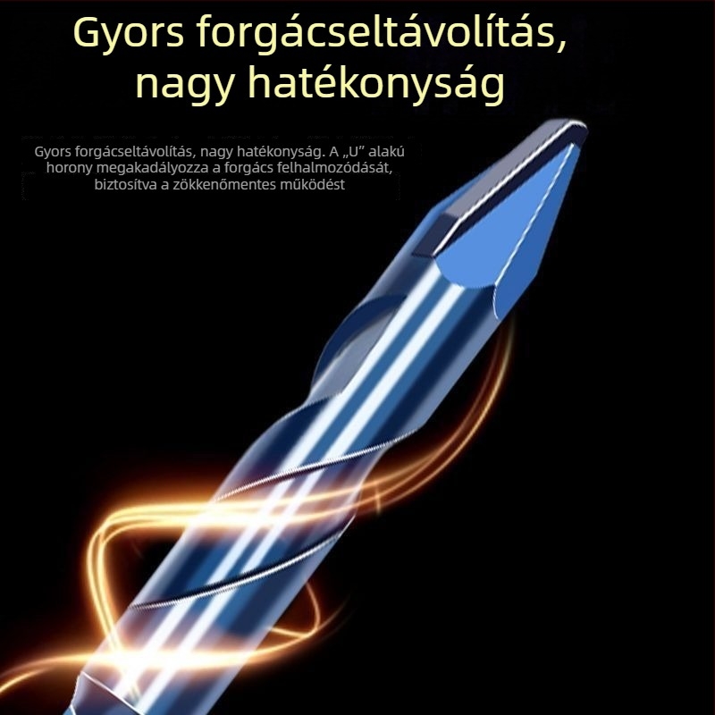 Szupertartós eltolásos fejű fúró, hosszított kivitel, száraz fúráshoz, kerámia és üvegfelületekhez