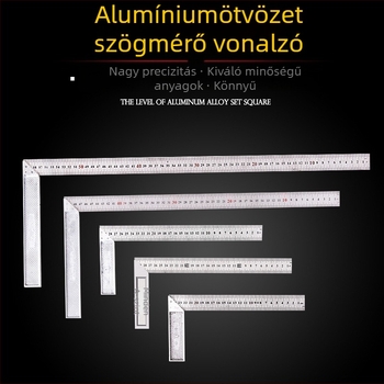 Rozsdamentes acél derékszögmérő vonalzó, 300 mm, eszköz asztalosiparhoz