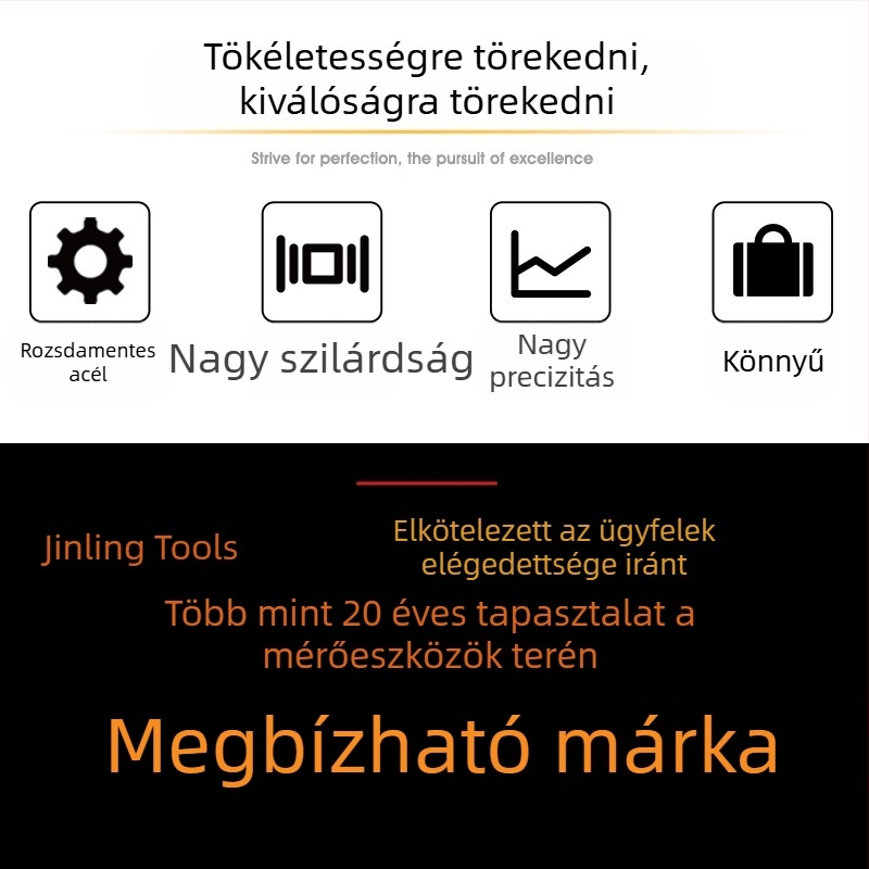 Rozsdamentes acél derékszögmérő vonalzó, 300 mm, eszköz asztalosiparhoz
