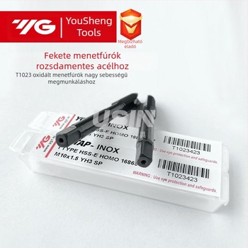 Géphez való menetmetsző T1023, rozsdamentes acélból, M2–M20 menethez