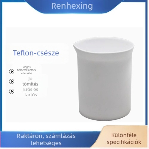 Renhexing PTFE kísérleti pohár, fedél nélküli, sav- és lúgálló, korrózióálló, magas hőmérsékletű laboratóriumi pohár