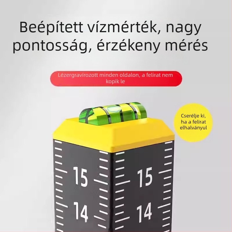 Könnyű acélvázhoz készült szintbeállító eszköz mennyezethez – magasságmérő vonalzó fal- és padlóburkoláshoz