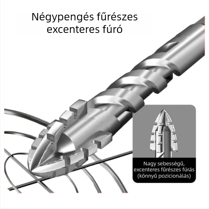 Új volfrámtartalmú ötvözetű négyélű recés excentrikus fúrófej csempéhez, betonhoz és rozsdamentes acélhoz