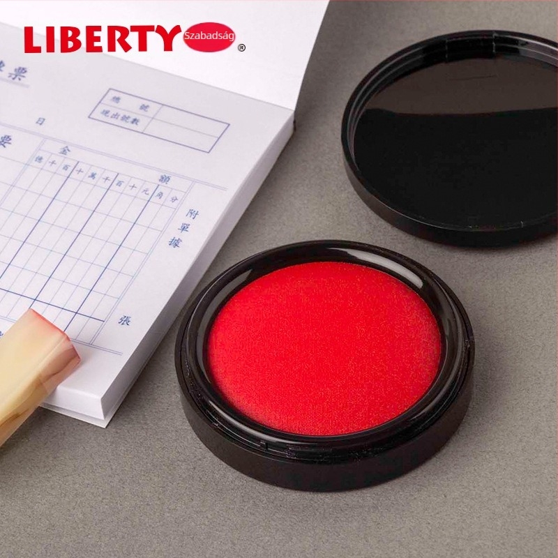 Libaidai MS60/55/40 gyorsan száradó pecsét-tinta pad, élénk piros tinta, nagy/közepes/kicsi méret, pénzügyi pecsétekhez
