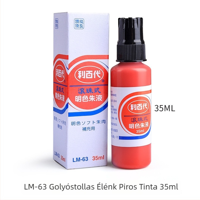 Libaidai MS60/55/40 gyorsan száradó pecsét-tinta pad, élénk piros tinta, nagy/közepes/kicsi méret, pénzügyi pecsétekhez