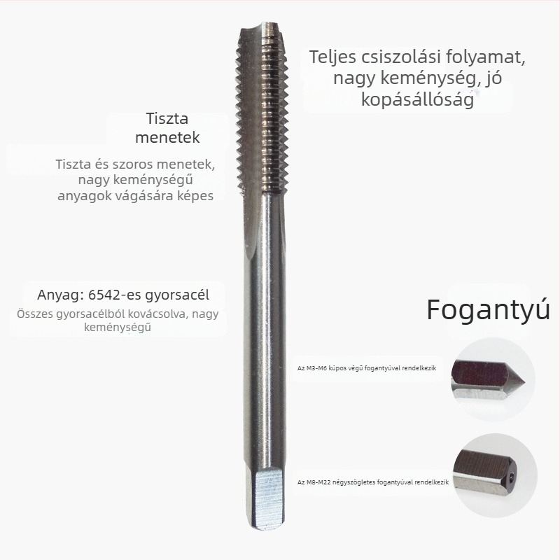 Bailey 6542 Magas szilárdságú, teljesen megcsiszolt menetfúró, M3–M24