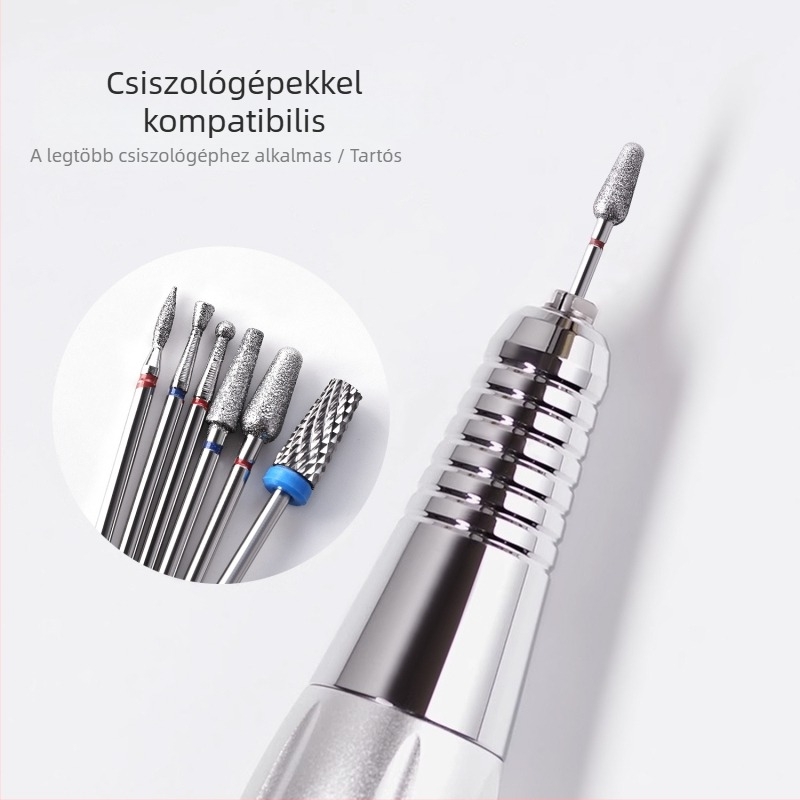 Köröm polírozófej készlet fém előkezelő eszközzel a halott bőr és a körömágy eltávolításához