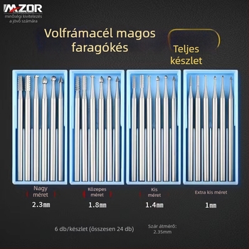 2,35 mm-es szárú wolfrám acél maró, olíva magfaragó kés, elektromos üregképző eszköz, Shixin 204 fogorvosi gép, mikrofaragó kés