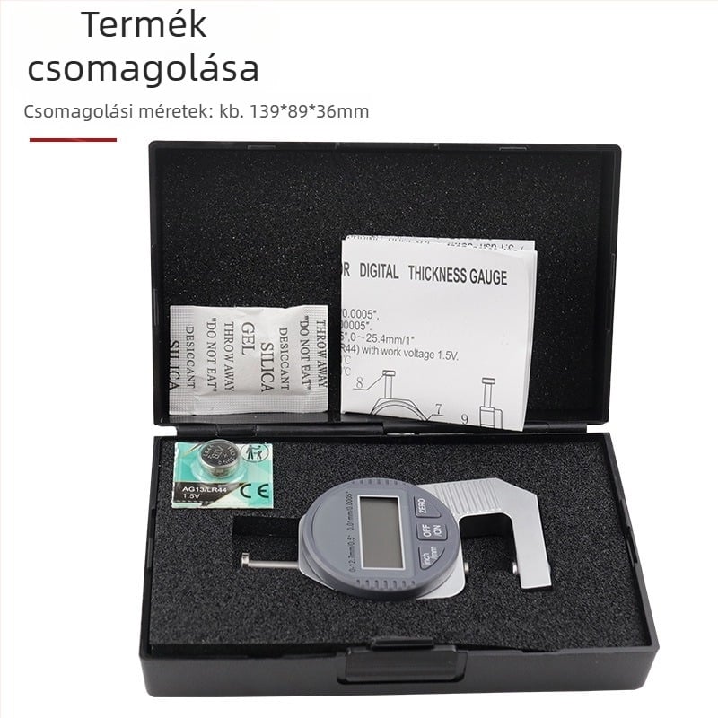 0–12,7 mm vastagságmérő, mini digitális vastagságmérő, zsebméretű kivitel digitális kijelzővel