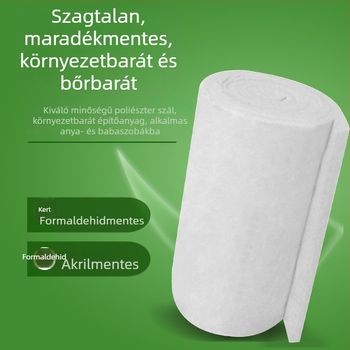 Formaldehid-mentes üvegszálas gyapot tekercs hang- és hőszigeteléshez, környezetbarát, A1-osztályú tűzálló, centrifugális Huamei üveggyapotfilc
