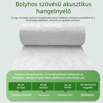 Formaldehid-mentes üvegszálas gyapot tekercs hang- és hőszigeteléshez, környezetbarát, A1-osztályú tűzálló, centrifugális Huamei üveggyapotfilc