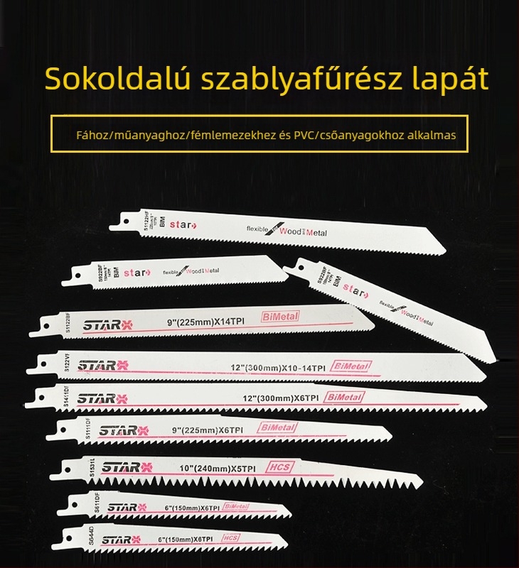 S1122BF Bi-metál bi- metál visszacsapó fűrészlap faipari felhasználásra — Többfunkciós ívelt vágóél