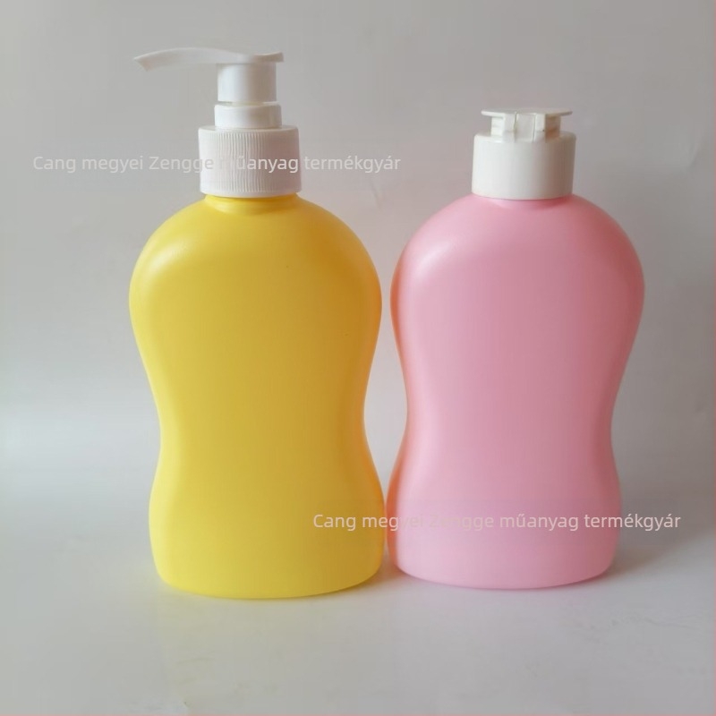 300 ml-es pumpás üveg folyadékokhoz — műanyag csomagolóüveg samponhoz, tusfürdőhöz és mosószerhez