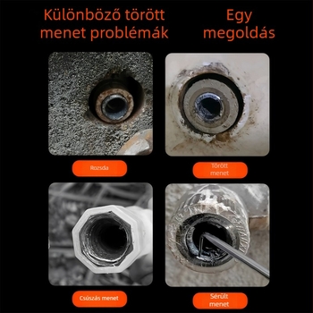 Új szögletes csaptele menetkivonója, kompatibil 1/2, 3/4 és 1 hüvelyk csövekhez