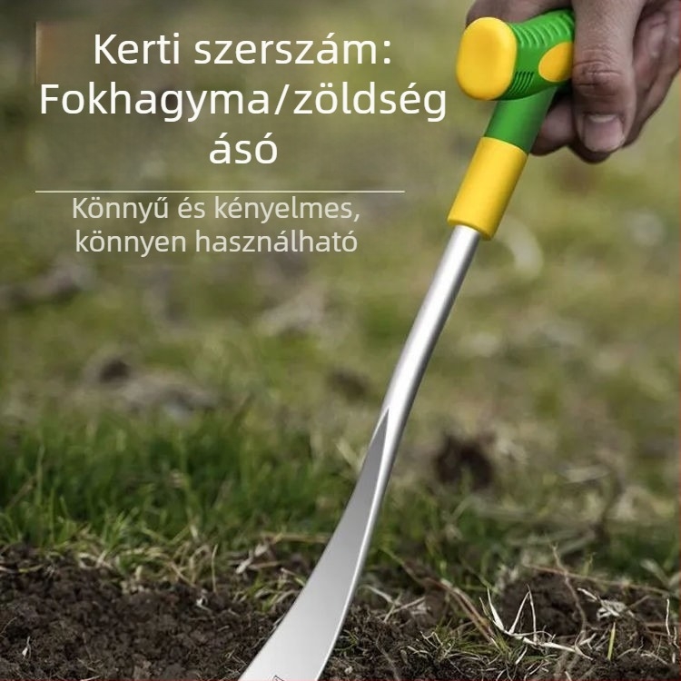 Vasból készült kerti ásó zöldségek ültetésére és gyomlálásra, kültéri kerti eszköz