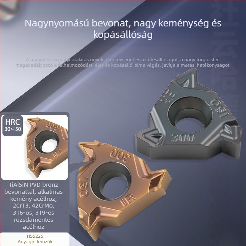 CNC menetvágó szerszám él 1.0/1.25/2.0/3.0, speciális rozsdamentes acél ipari ötvözet