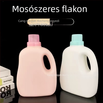 2L műanyag üres tartály mosó- és öblítőszerekhez, textilágyítóhoz, színes fehérítőhöz, koncentrált autómosó folyadékhoz, koncentrátum-üveg